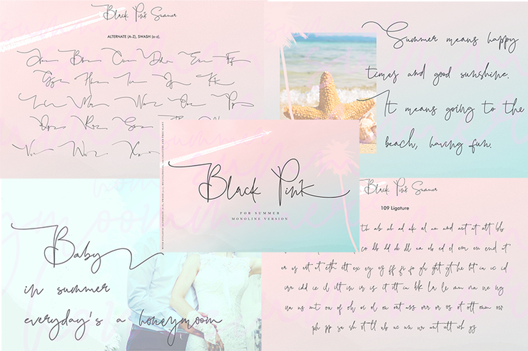 Black Pink Summer字体 1