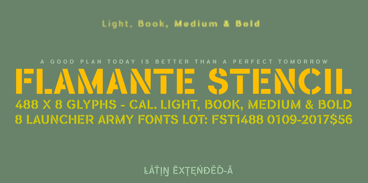 Flamante Stencil字体 3