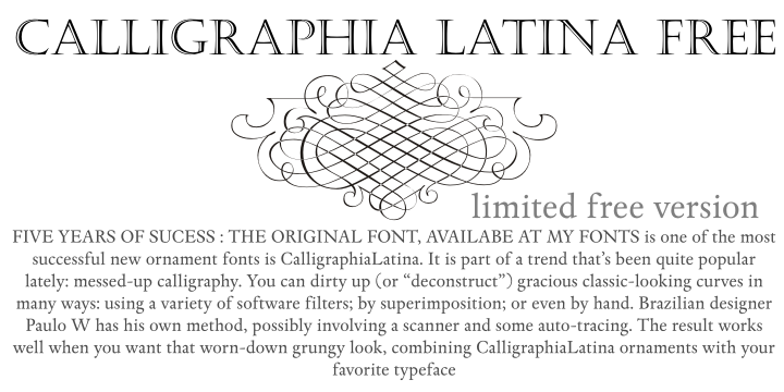 Calligraphia Latina字体 3