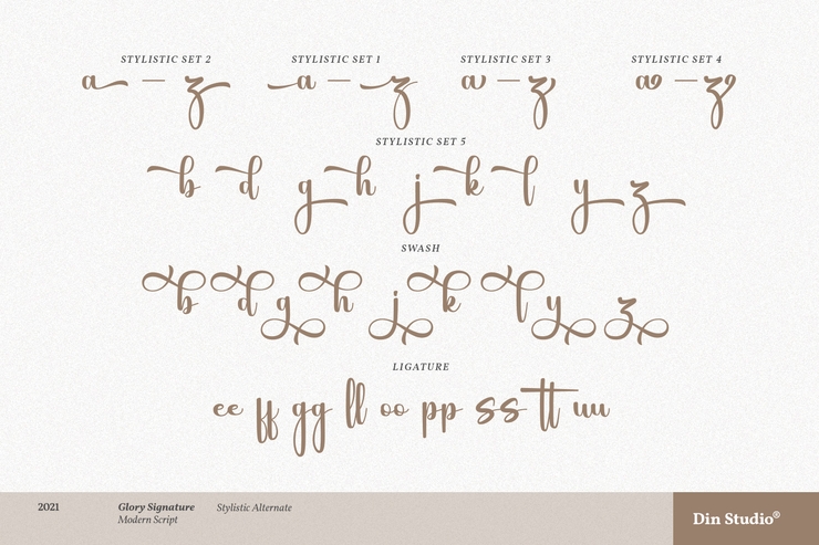 Glory Signature字体 6