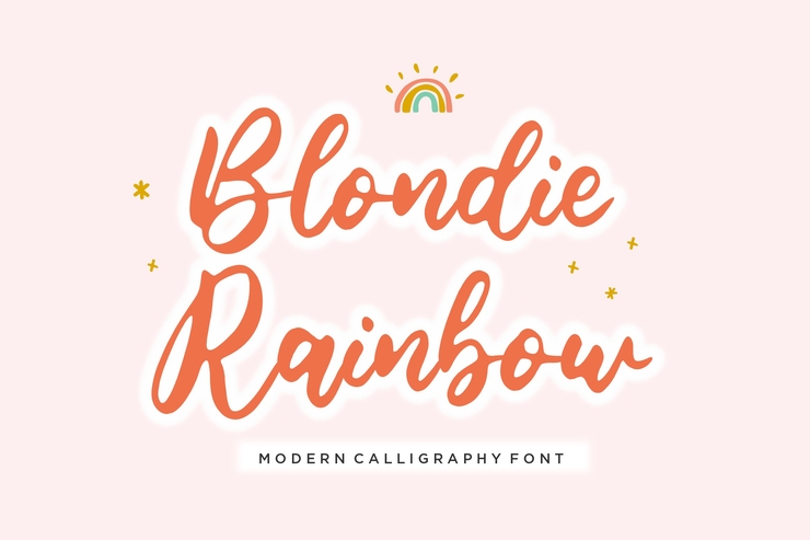 Blondie Rainbow字体 1