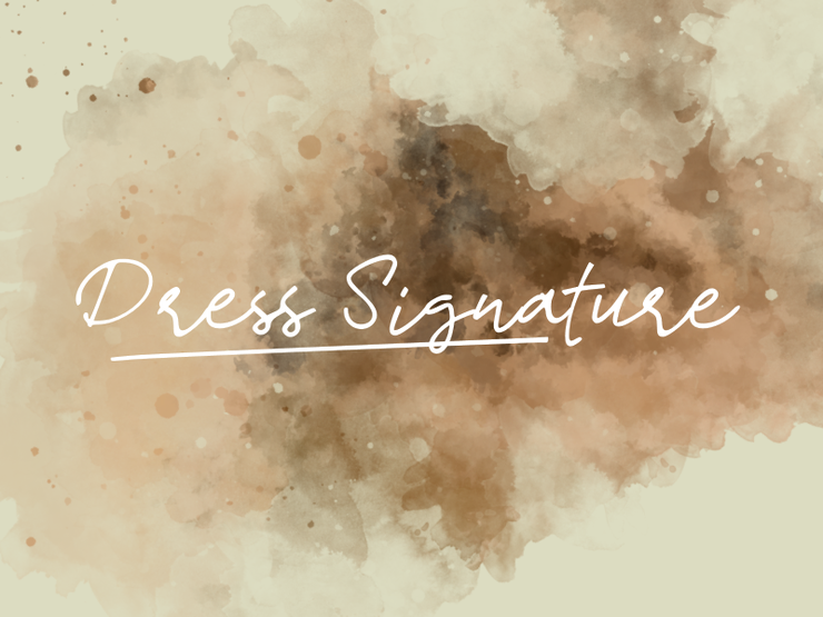 d Dress Signature字体 1