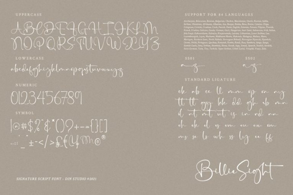 Billie Sight字体 1