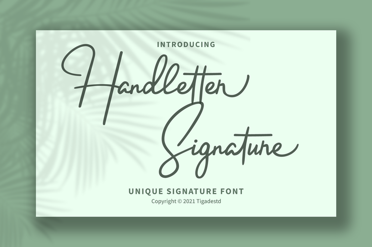 Handletter Signature字体 2