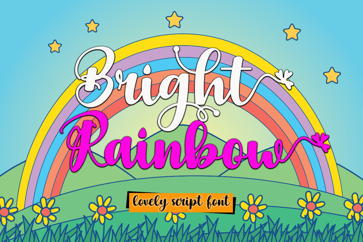 Bright Rainbow字体 1