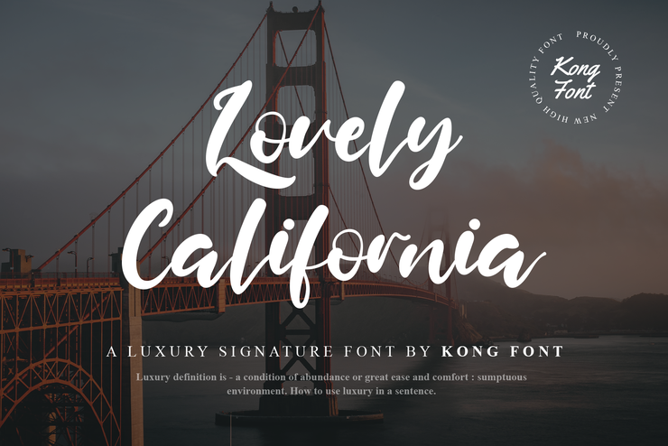 Lovely California字体 1