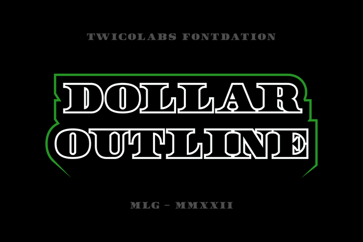 Dollar Outline字体 1