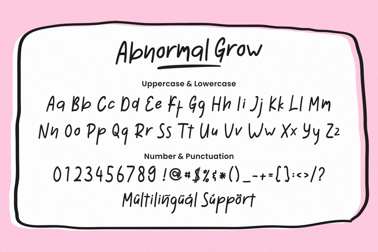 Abnormal Grow字体 4
