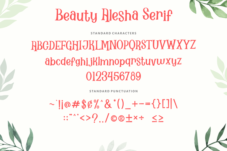 Beauty Alesha Serif字体 3