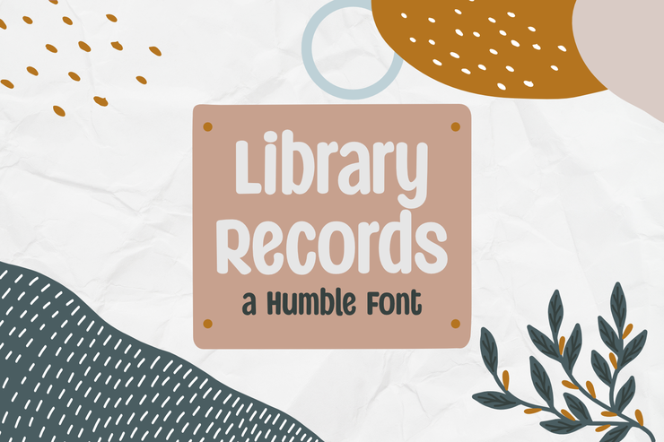 Library Records字体 1