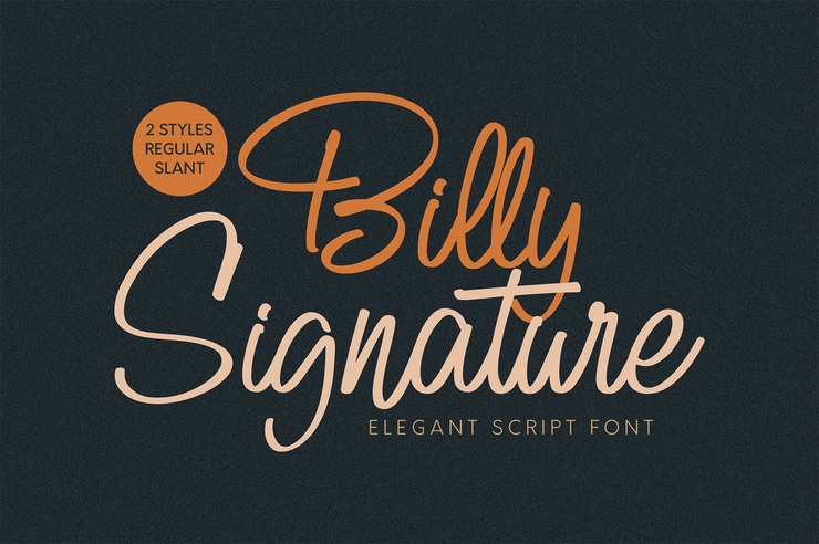 Billy Signature字体 3