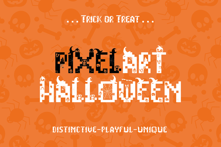 PIXELART HALLOWEEN字体 7