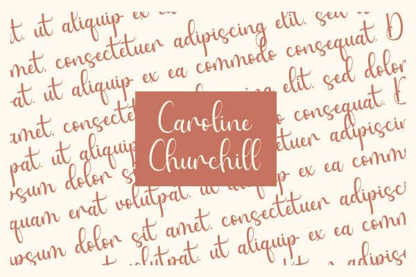 Caroline Churchill字体 1