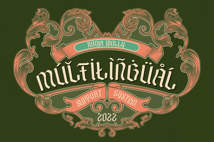 Radja Wolly字体 5