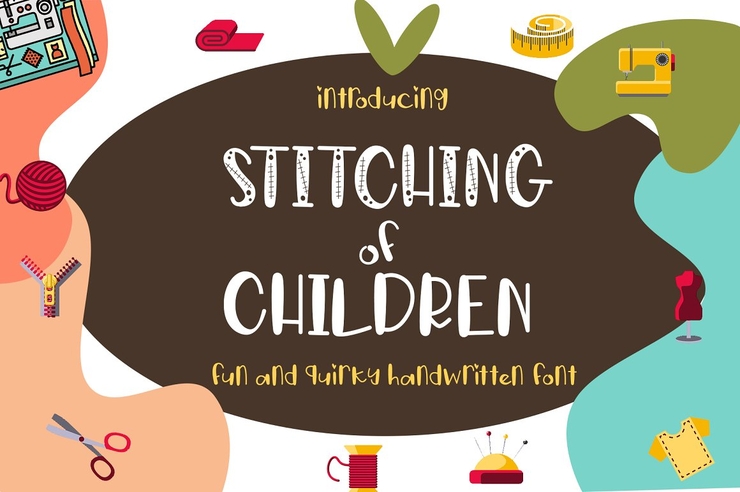 Stitching of Children字体 4