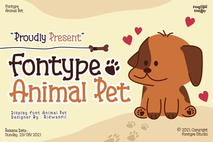 Fontype Animal Pet字体 3