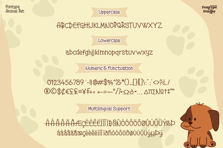 Fontype Animal Pet字体 5