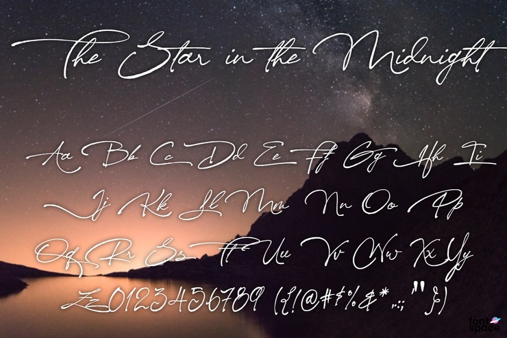 The Star in the Midnight字体 1