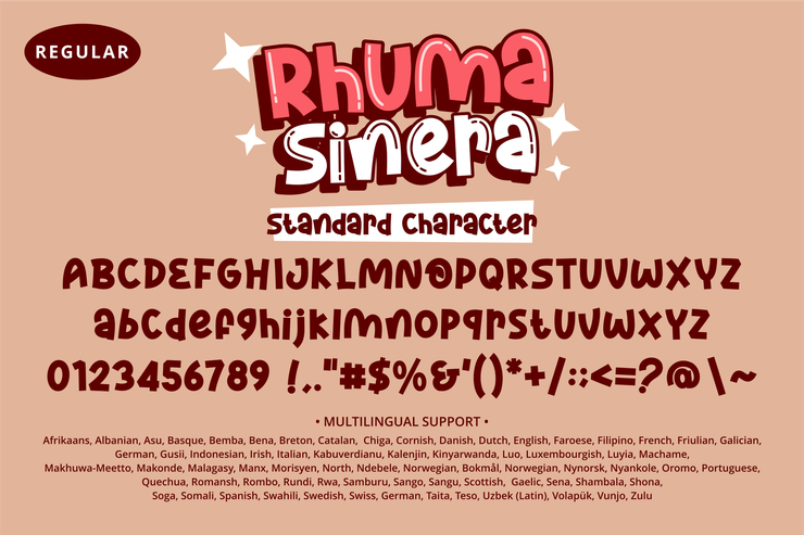 Rhuma Sinera字体 9