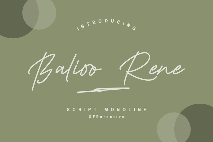 Balioo Rene字体 2
