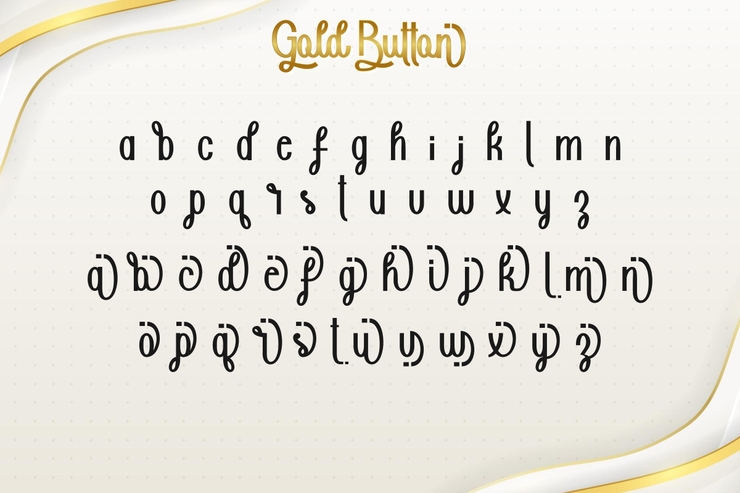 Gold Button字体 2