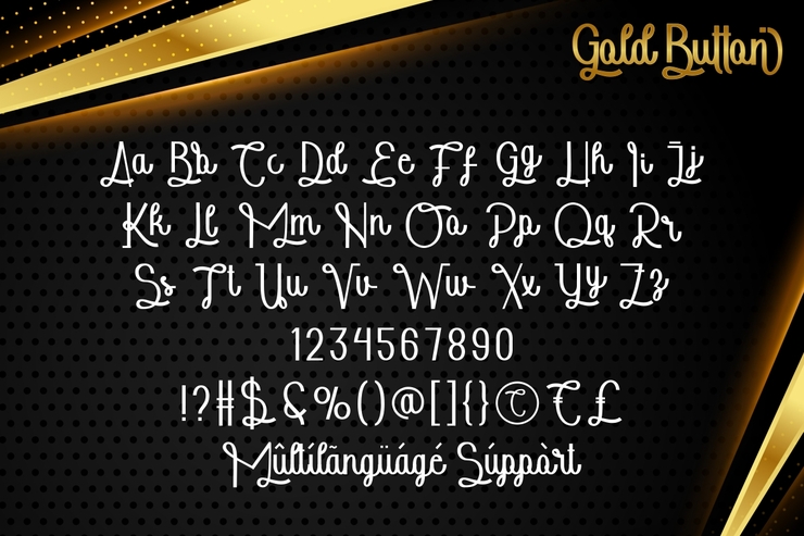 Gold Button字体 7