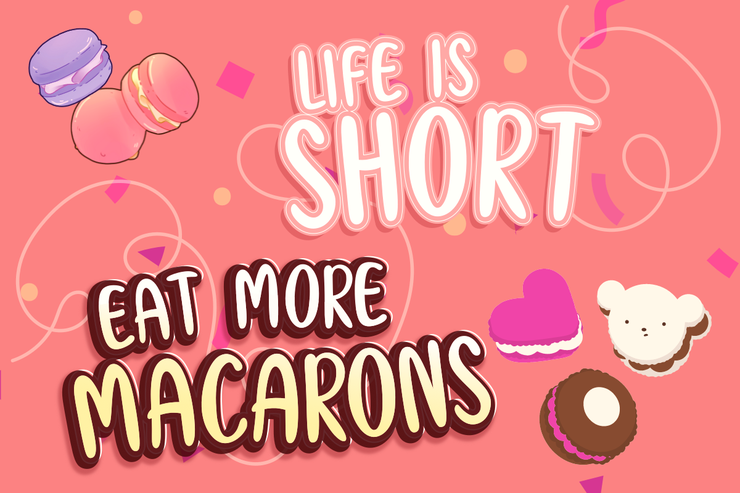 Macaron Cookies字体 2