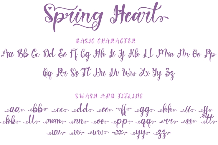 Spring Heart字体 3