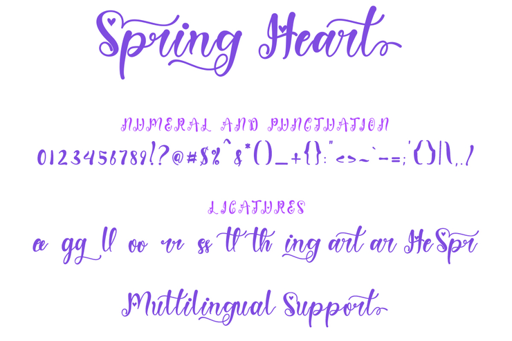 Spring Heart字体 6
