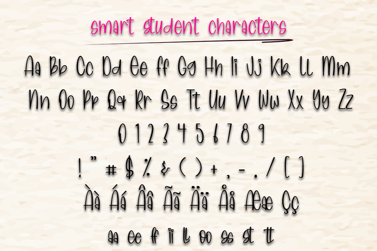 Smart student字体 3