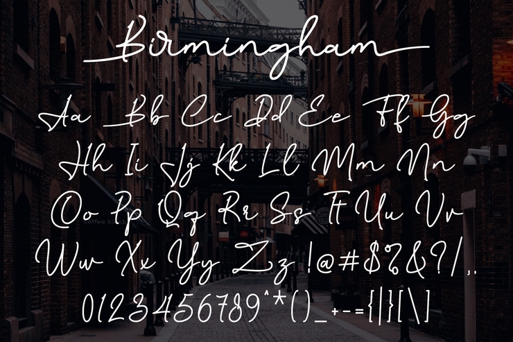 Birmingham Signature字体 3