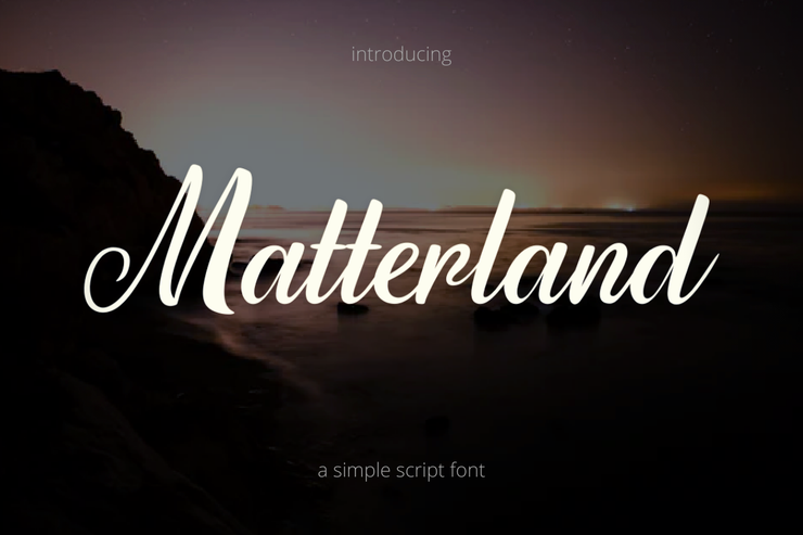 Matterland字体 8