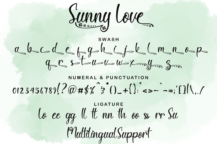 Sunny Love字体 3