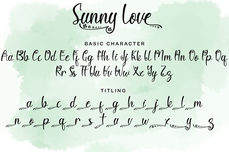 Sunny Love字体 6