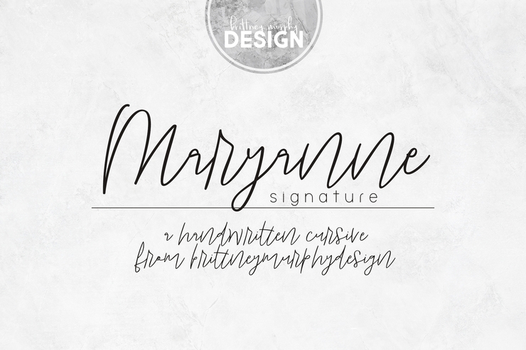 Maryanne Signature字体 4