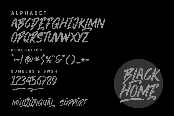BLACK HOME字体 2
