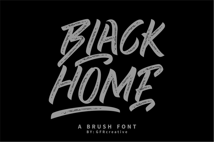 BLACK HOME字体 5