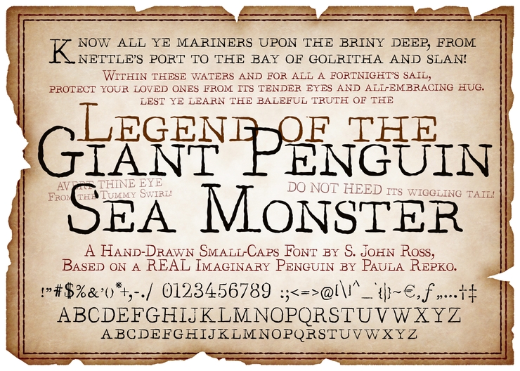 Legend of the Giant Penguin Sea字体 1