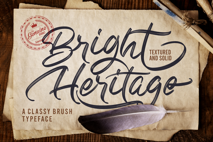 Bright Heritage Textured字体 2