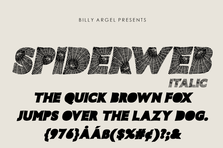SPIDERWEB ITALIC字体 3