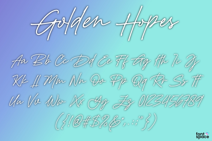 Golden Hopes字体 2