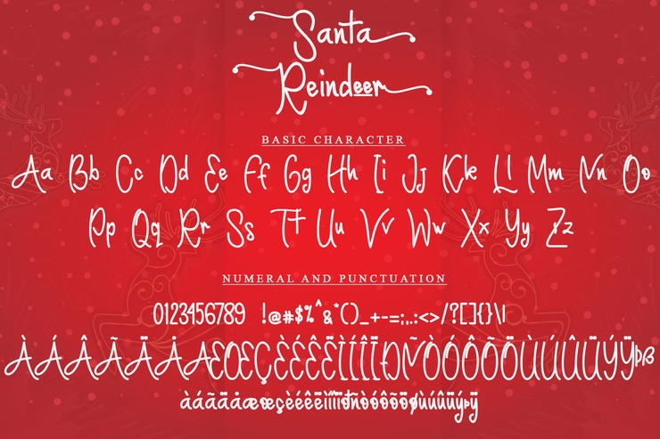 Santa Reindeer字体 4