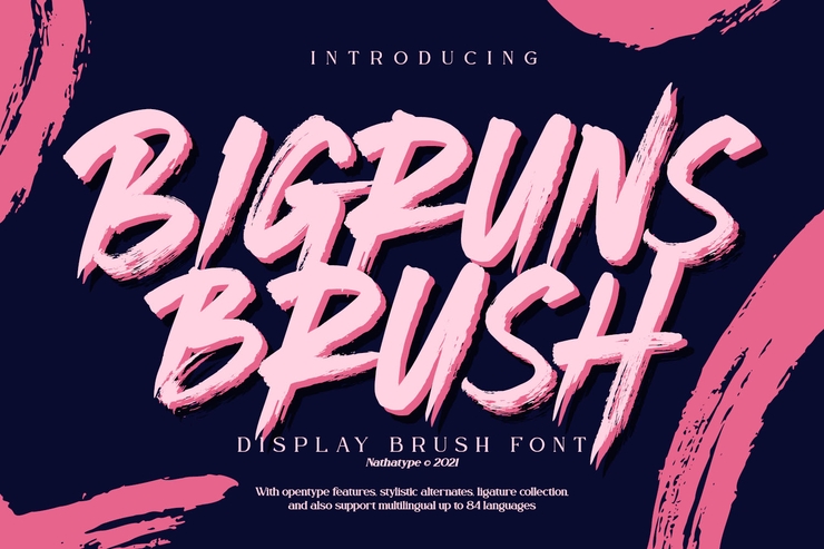 Bigruns Brush字体 1