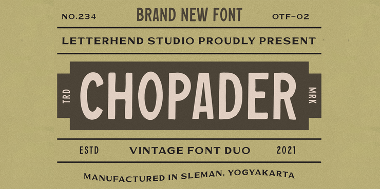 Chopader One字体 1