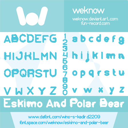 Eskimo and Polar Bear字体 1