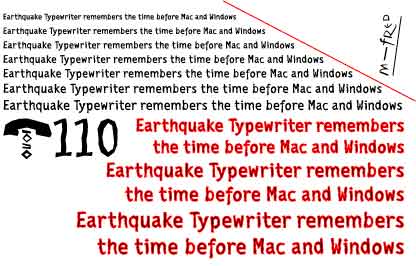 EarthquakeTypewriter字体 1