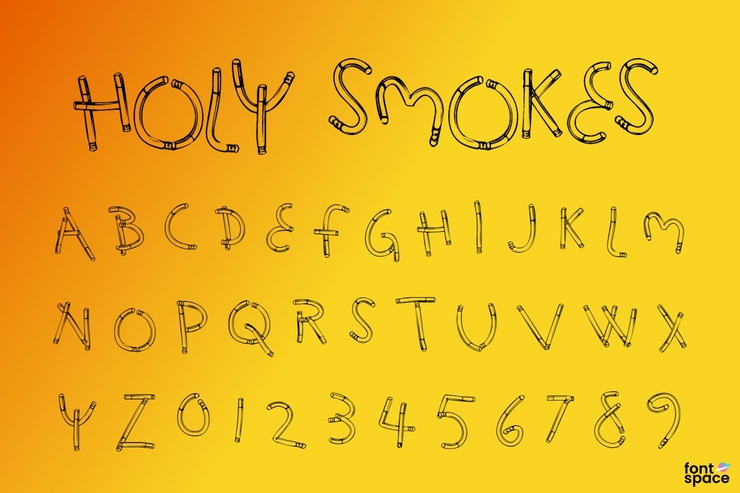 Holy Smokes字体 1