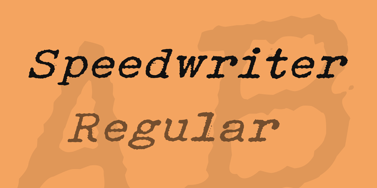 Speedwriter字体 2
