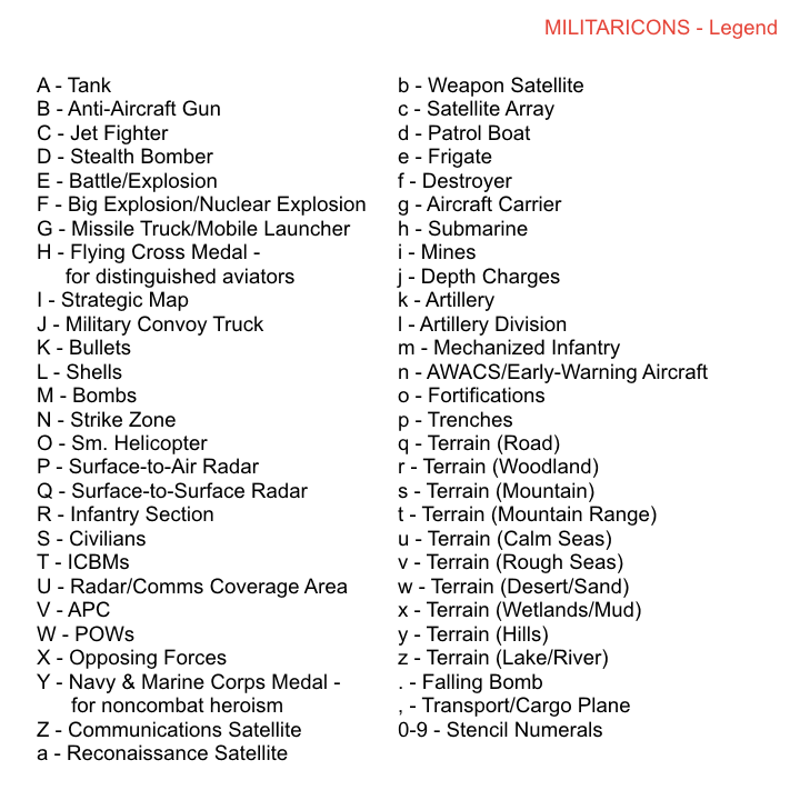 Militaricons字体 3