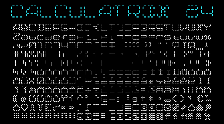 Calculatrix 24字体 1
